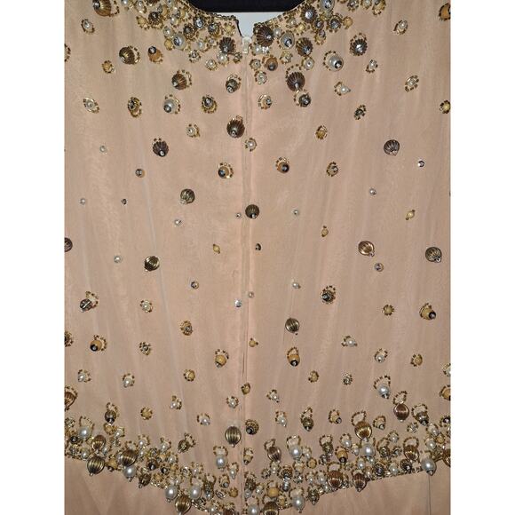 Vintage Victoria Royal Size 12 Beads and Pearl Evening Gown Formal Elegant - Picture 15 of 16